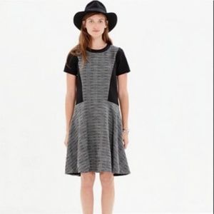 Madewell Black Textured Tweed Tribune Dress 0